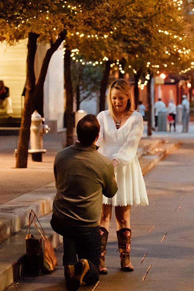 best proposals man propose the woman street