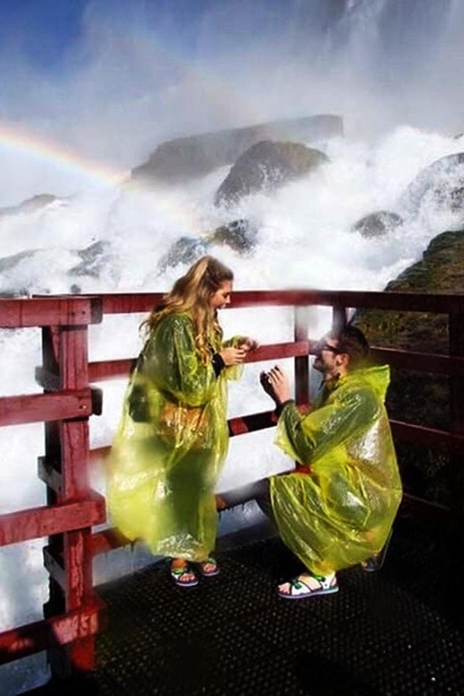 creative proposal ideas amazing proposal with waterfalls and rainbows wonderful