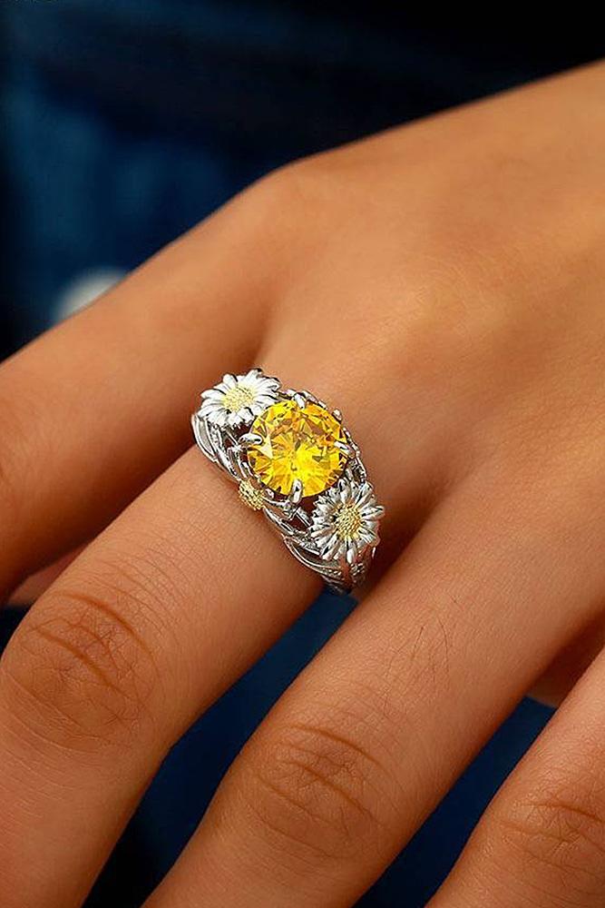 cubic zirconia engagement rings round cut unique