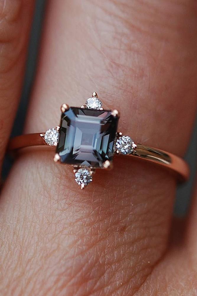 gold engagement rings rose gold unique solitaire