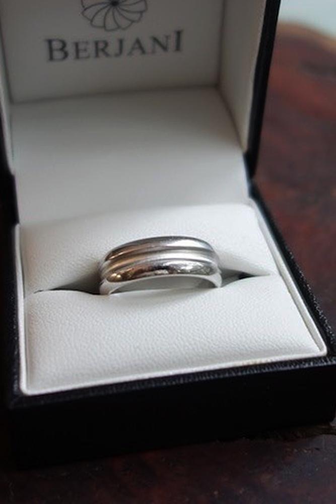 mens wedding bands white gold classic