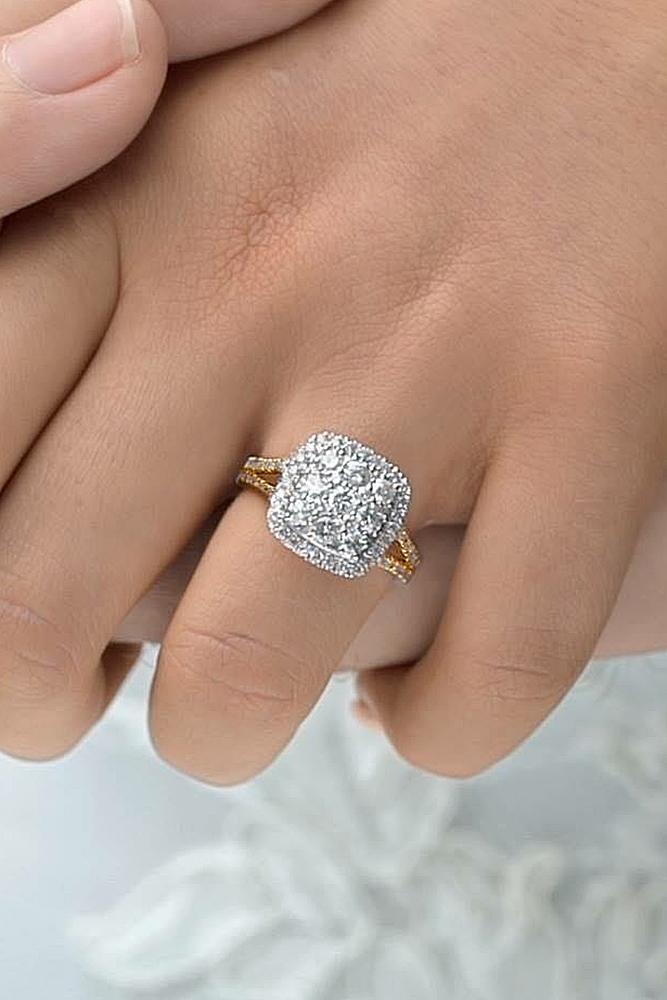 michael hill halo engagement ring rose gold diamond