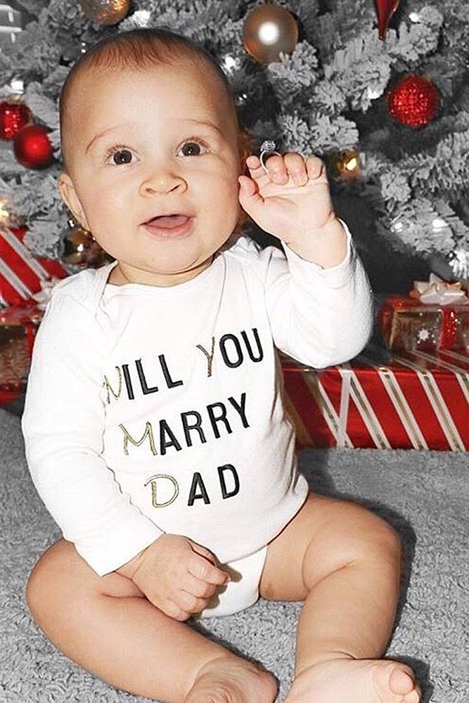 christmas proposal cute kid surprise