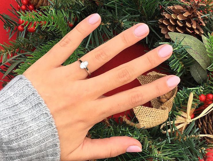 christmas proposal engagement ring tree