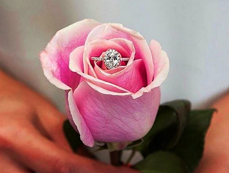 custom engagement rings rose pave band halo diamond coastdiamondjewelry featured