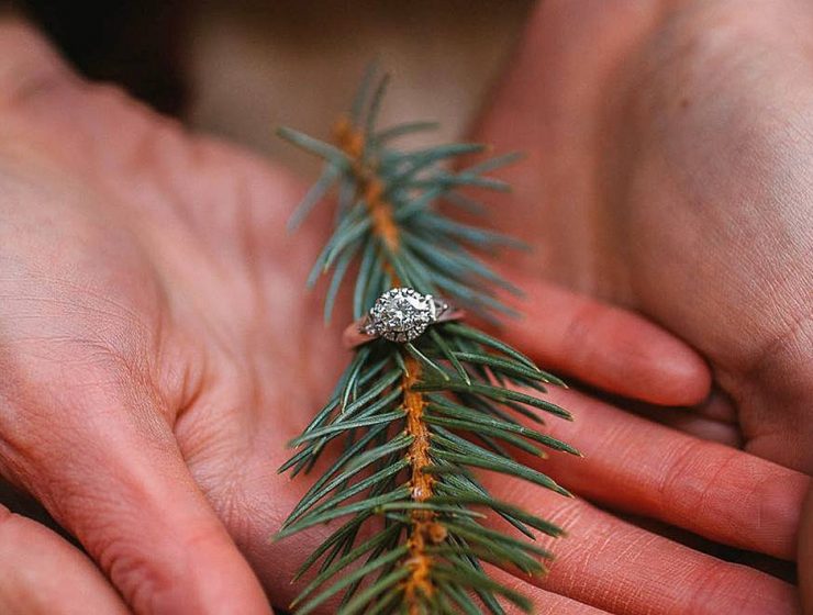 new year engagement photos ring at christmas tree hands antlersandarrowsphoto featured