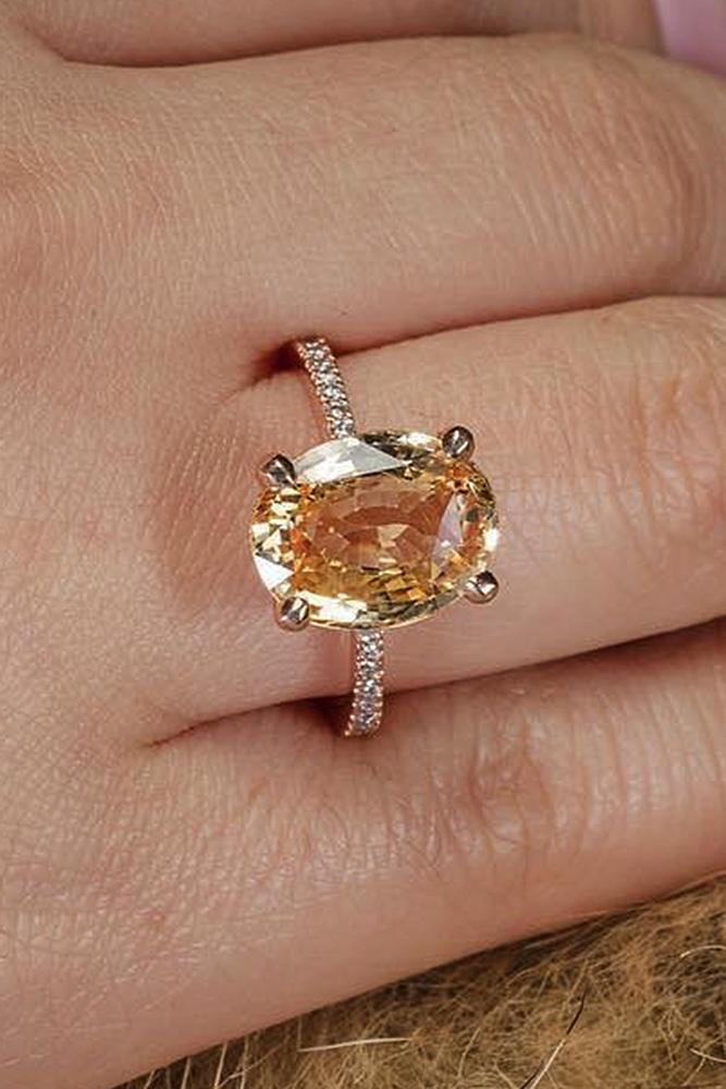 Best sapphires designers oval cut solitaire pave band