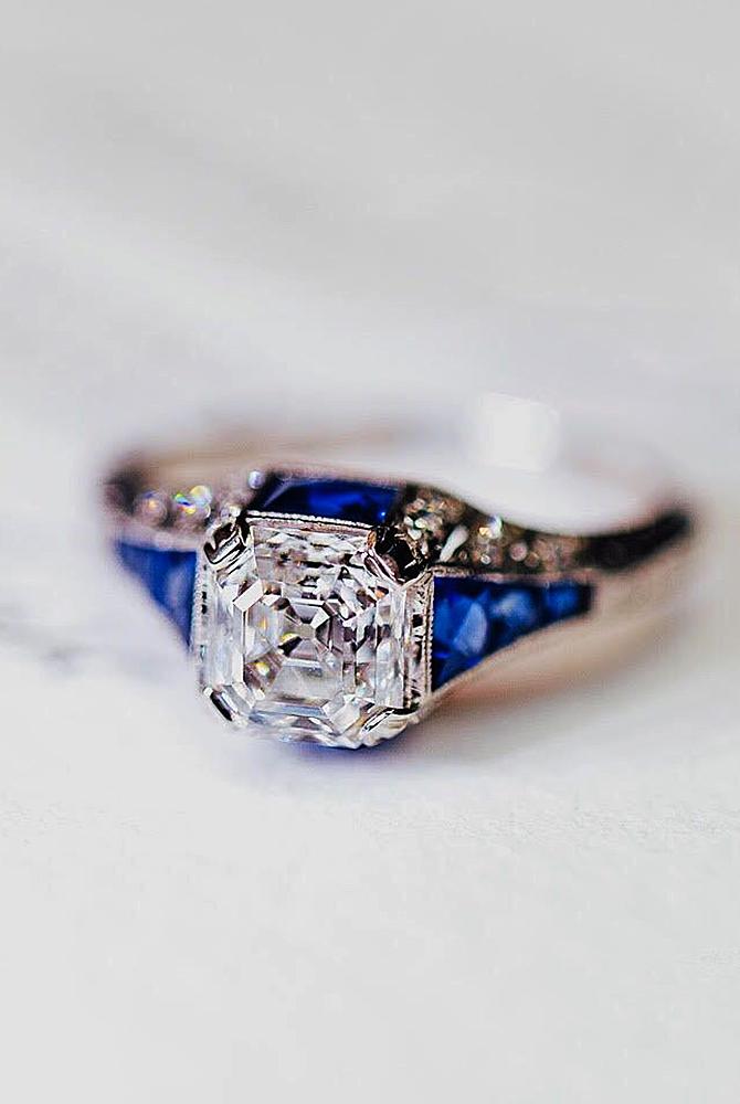 Best vintage engagement rings diamond cushion cut gold