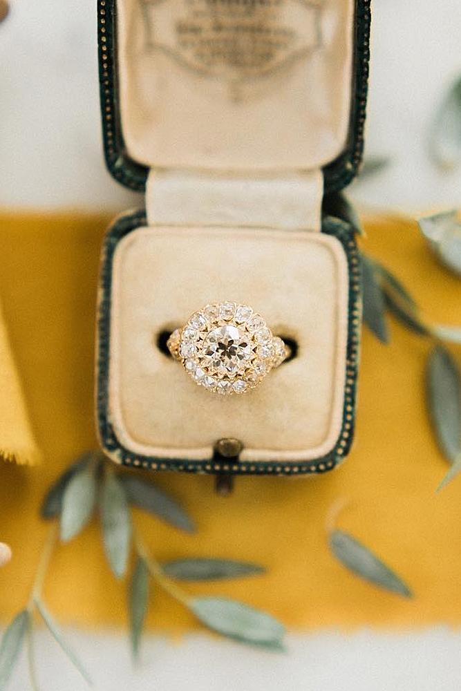 best vintage engagement rings rose gold diamond
