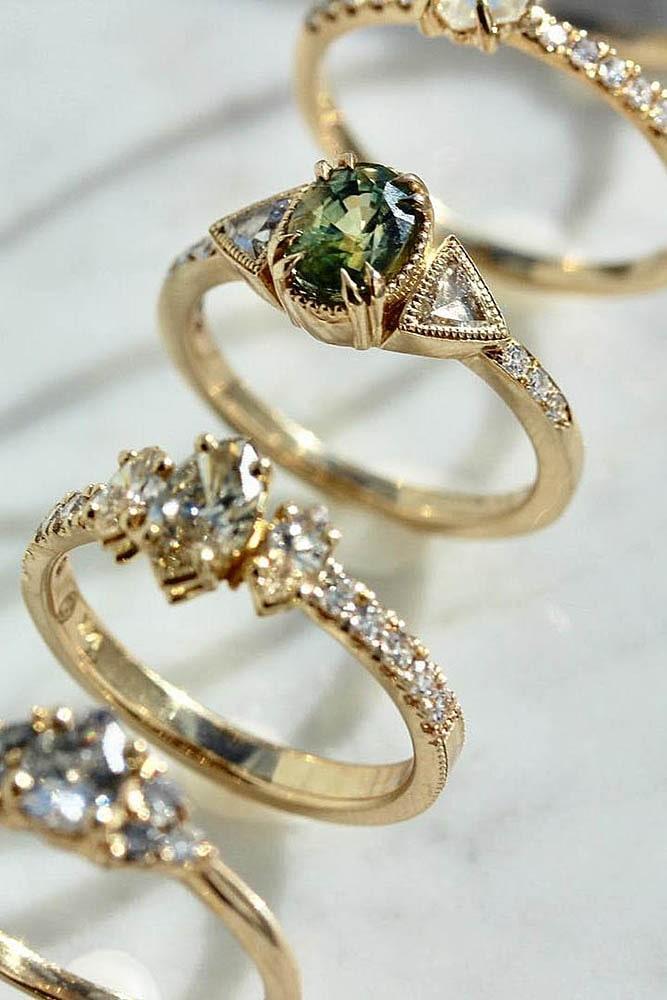 rose gold unique engagement rings diamond engagement rings best rings colored rings unique rings