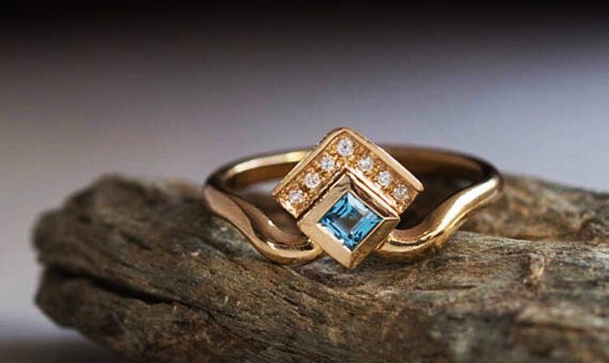 rose gold unique engagement rings gemstone princess cut puerlla_en featured