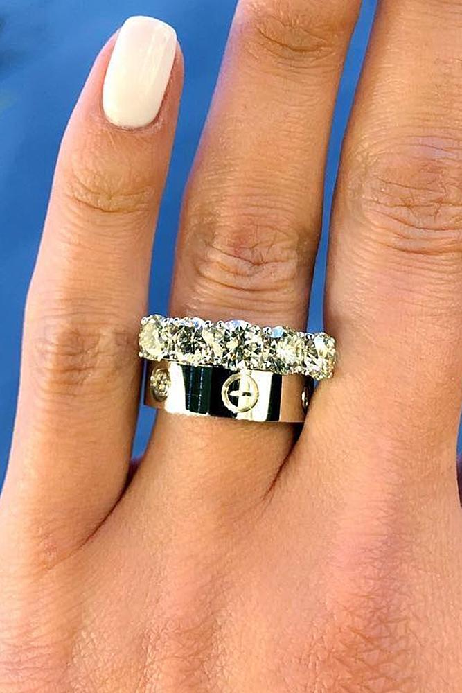 rose gold unique engagement rings modern ring