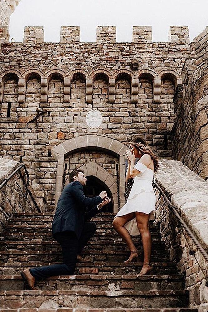 unique proposal ideas man propose woman castle romantic