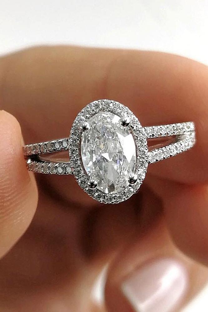 best brilliance wedding ring oval cut diamond split pave band