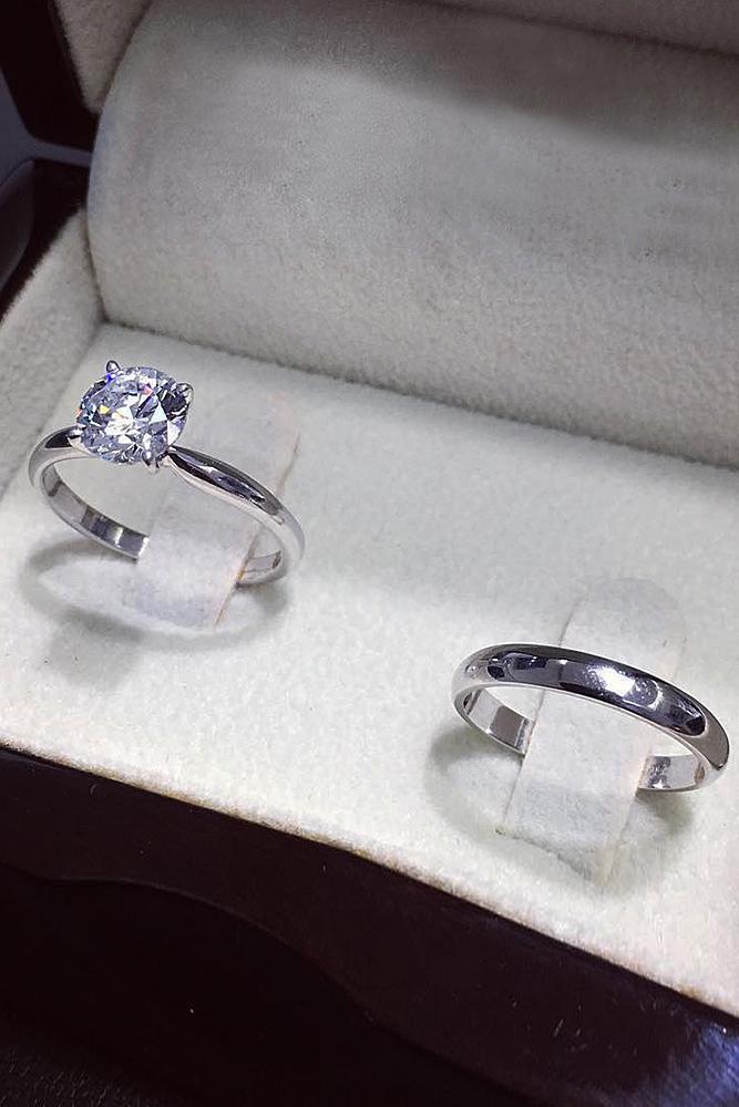 best brilliance wedding ring sets round cut simple solitaire diamond