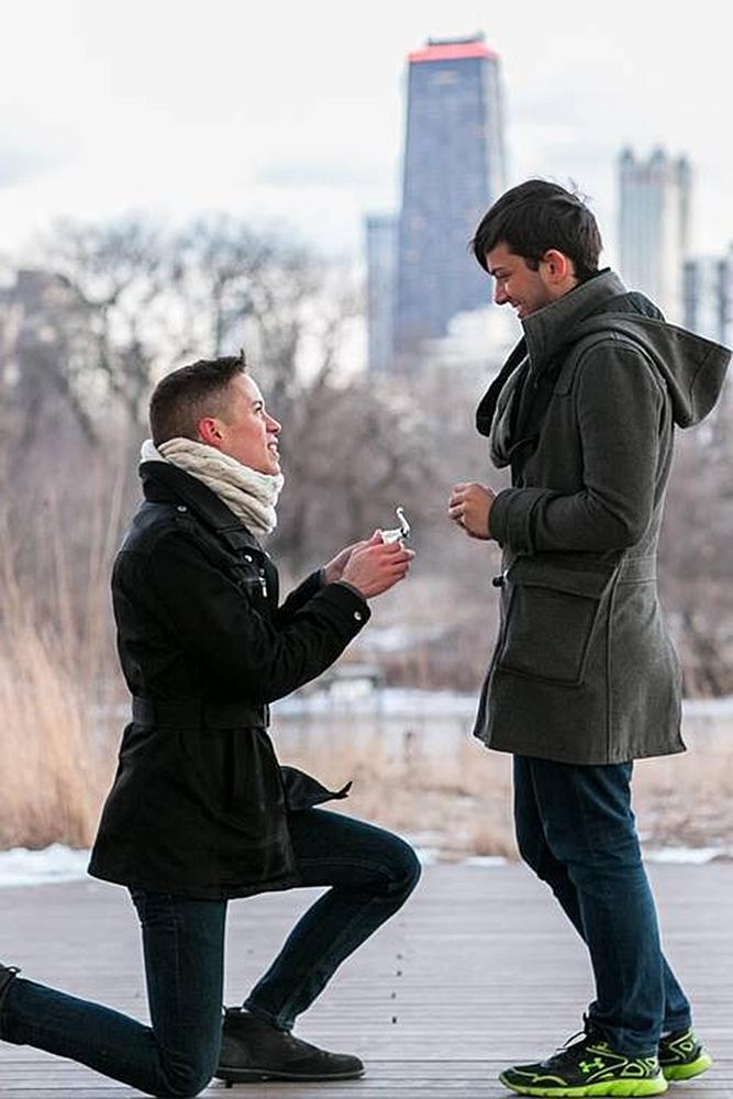 same sex proposals city proposal romantic couple