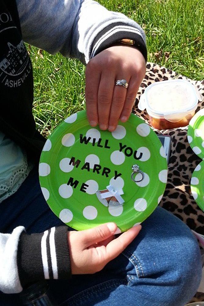 easter proposal ideas picnic proposal surprise engagement ring