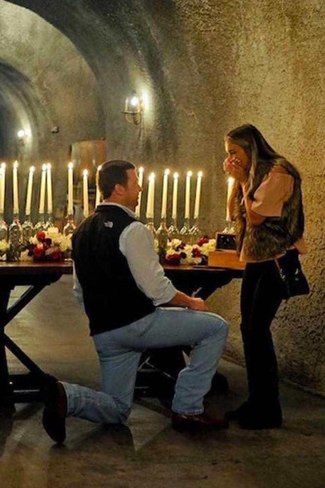 unique engagement ideas in the castle with candles