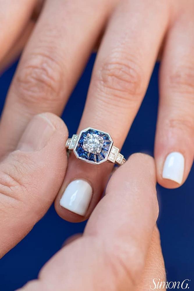 best sapphires designers art deco rings white gold white sapphire engagement rings stunning