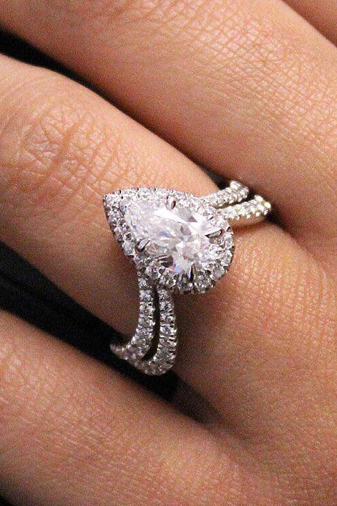 bridal sets pear shaped diamond pave band wonderful