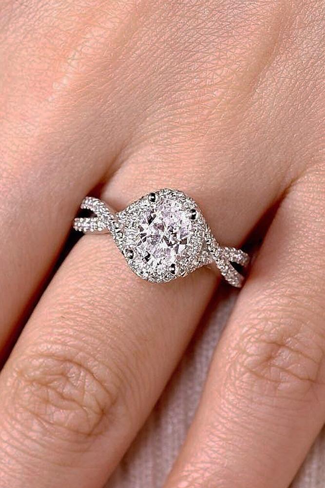 bridal sets white gold with round diamond halo magic