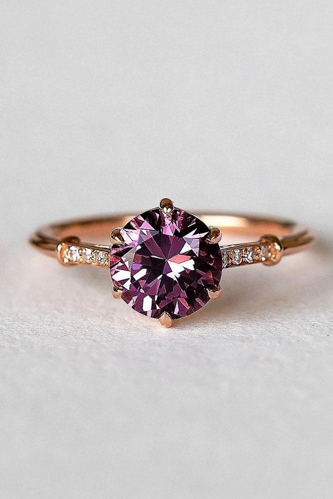 rose gold solitaire ring simple engagement rings diamond rings beautiful engagement rings colored gemstones engagement rings