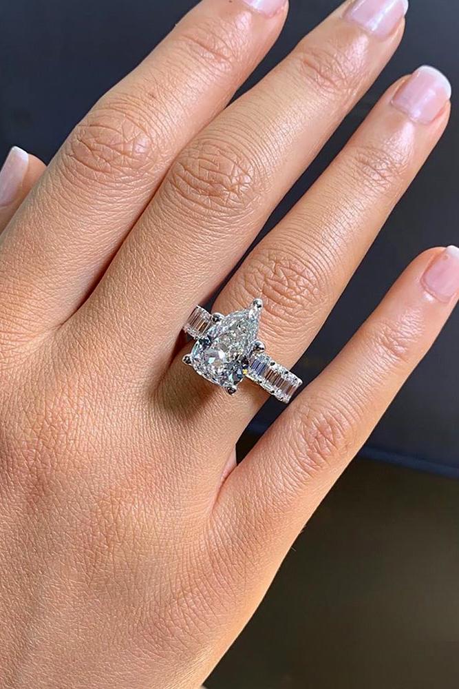 best brilliance pear shaped engagement rings diamond engagement rings