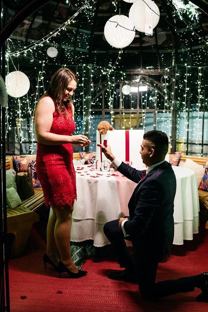 best proposals romantic proposals in gazebo with flowers and candles