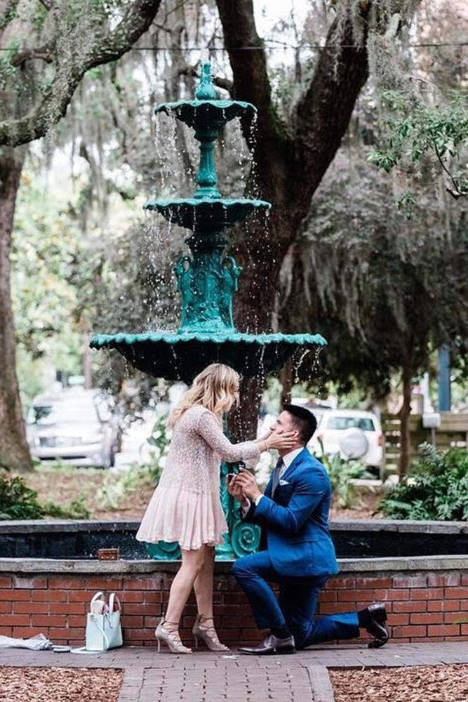 best proposals sweet proposals near fountains