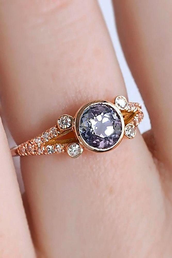colored engagement rings round engagement rings rose gold engagement rings gemstone engagement rings