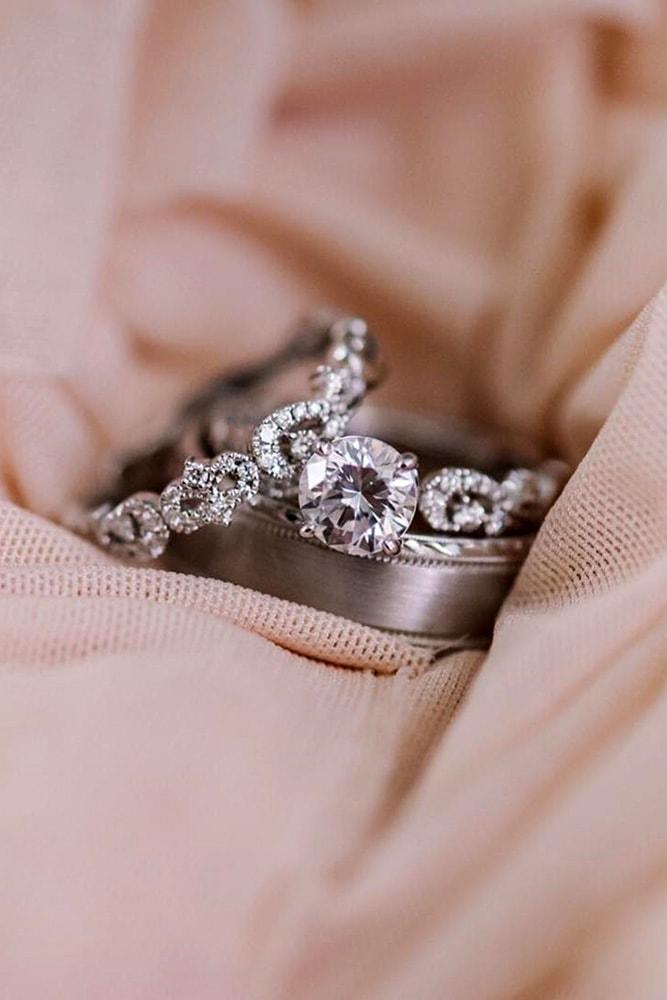 kirk kara engagement rings romantic wedding rings sets white gold round cut diamond pave band unique kirk kara min