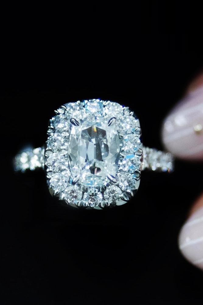 ring trends white gold oval cut diamond halo sparkling