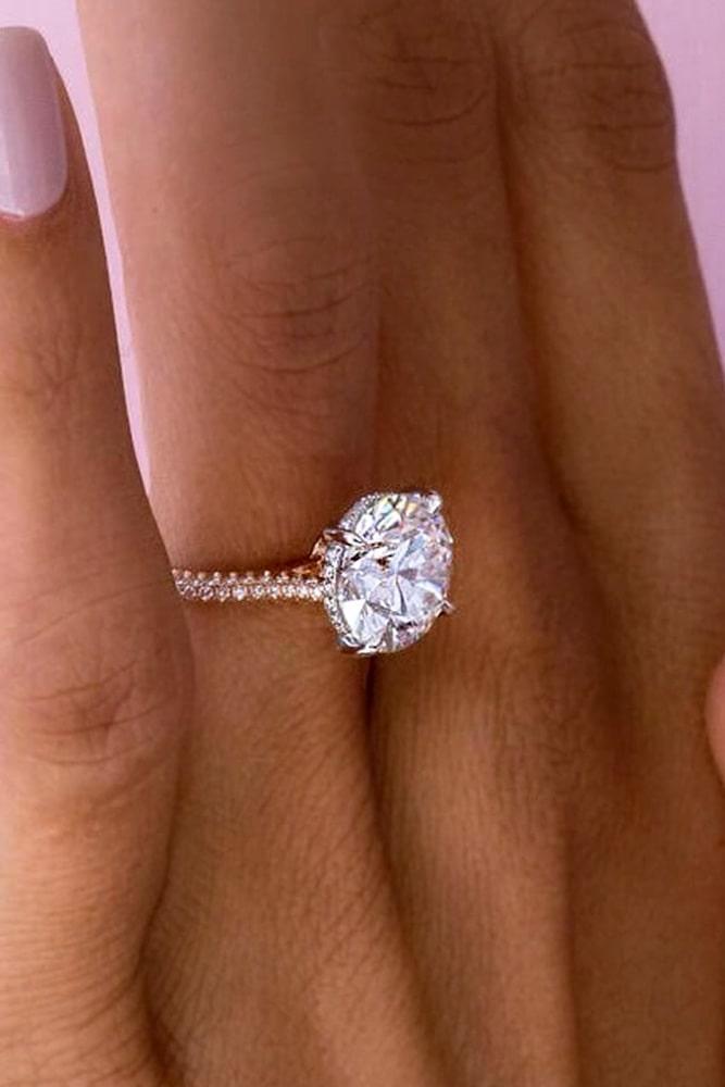 rose gold engagement rings diamond engagement rings rose halo engagement rings round engagement rings classic engagement rings