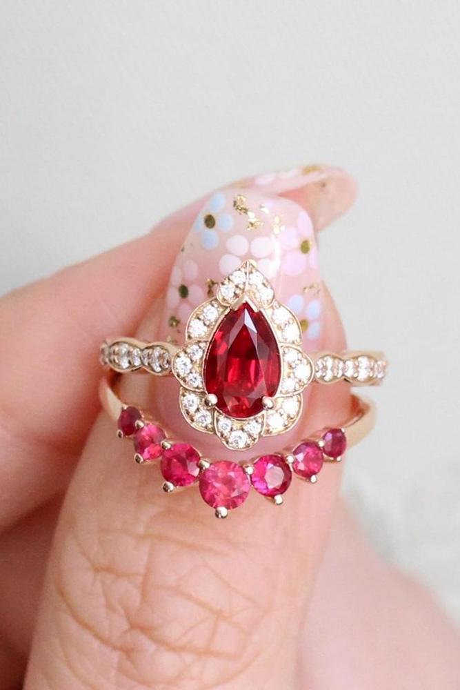 vintage wedding rings unique wedding rings diamond wedding rings bridal sets beautiful rings gemstone rings pear shaped ruby rings