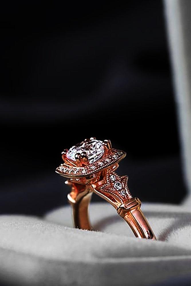 beautiful engagement rings vintage engagement rings rose gold engagement rings ring boxes unique rings flower rings