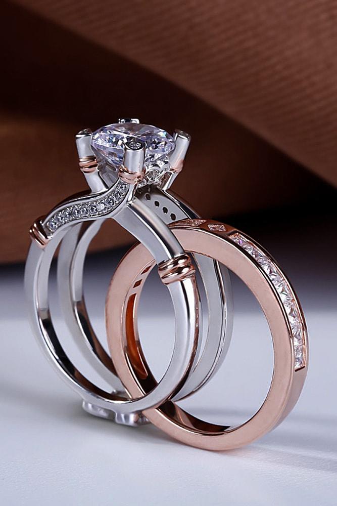 diamond rings bridal set