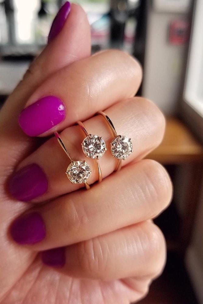 classic engagement rose gold engagement rings round engagement rings diamond engagement rings
