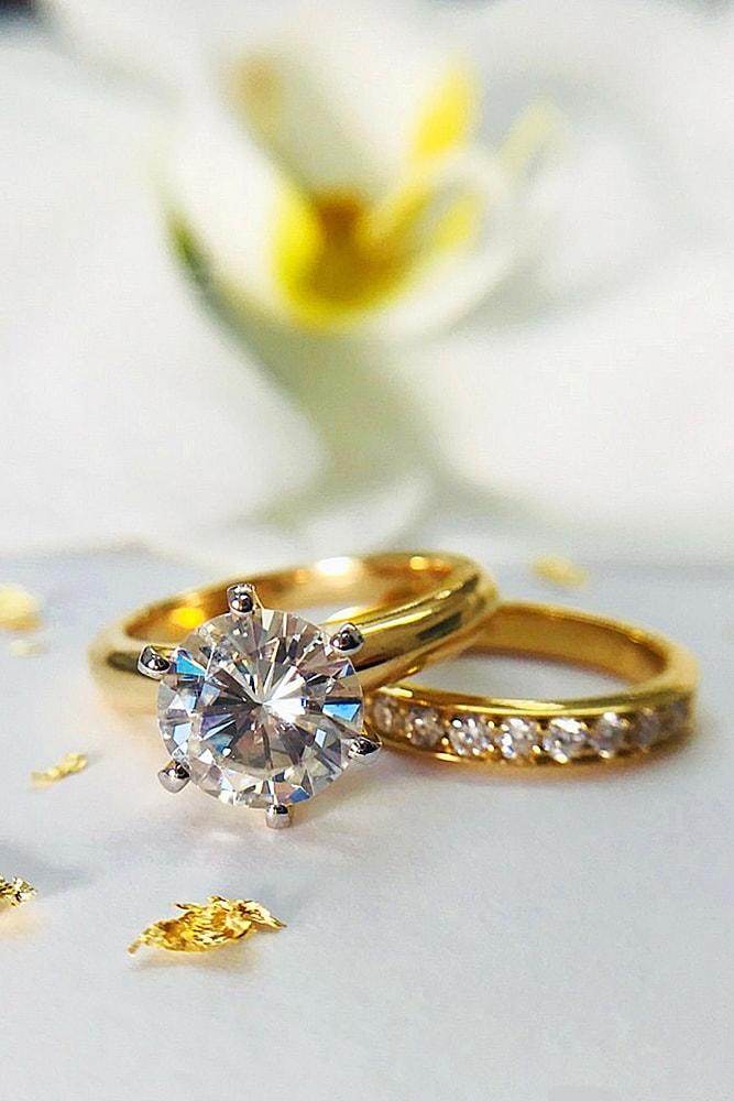 rings diamond engagement yellow round simple via instagram elegant uncommonly perfect source