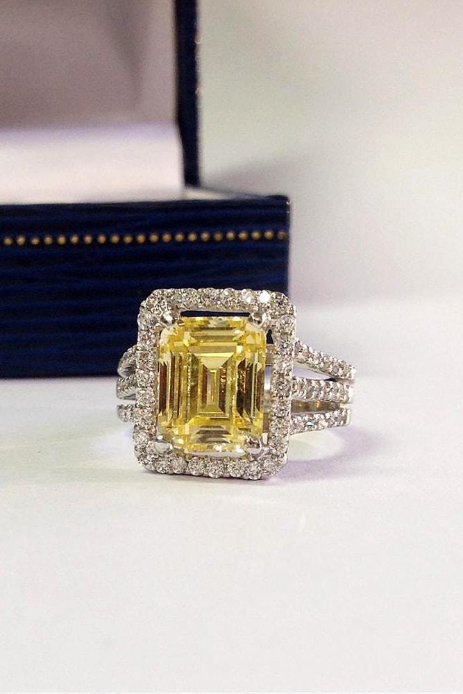 emerald engagement rings yellow diamond engagement rings white gold engagement rings halo rings split shank engagement ring
