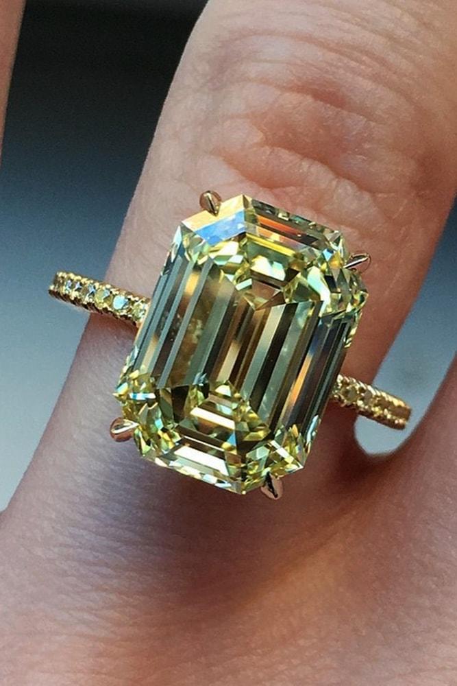 emerald engagement rings yellow gold engagement rings yellow diamond engagement rings simple engagement rings pave band
