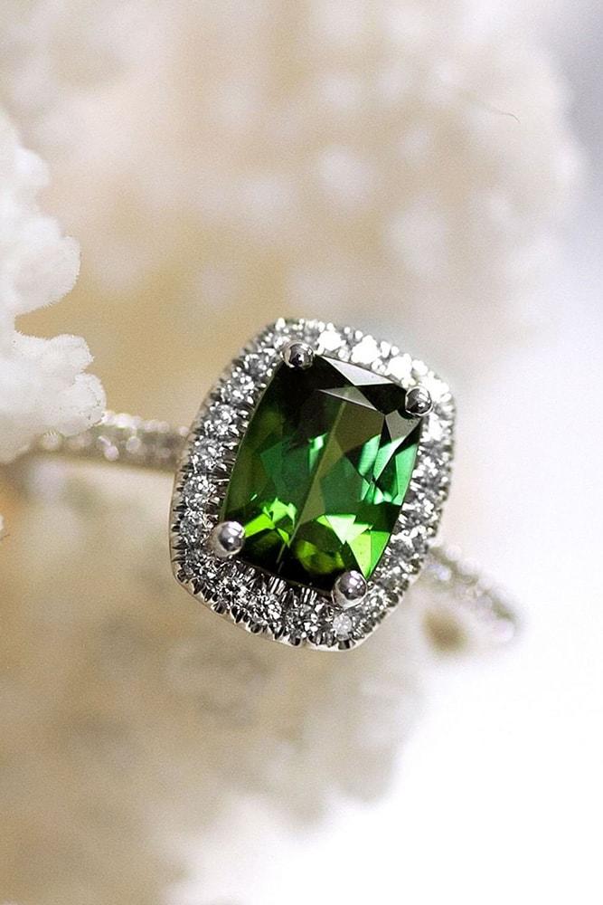 gemstone engagement rings white gold engagement rings halo engagement rings cushion cut engagement rings