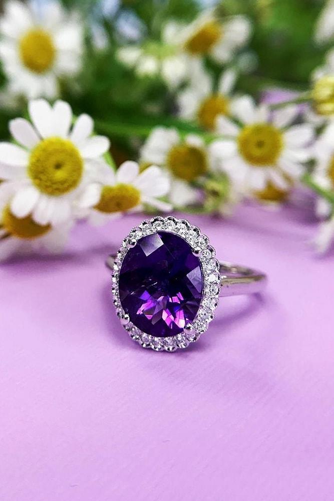 gemstone engagement rings white gold engagement rings halo engagement rings oval engagement rings