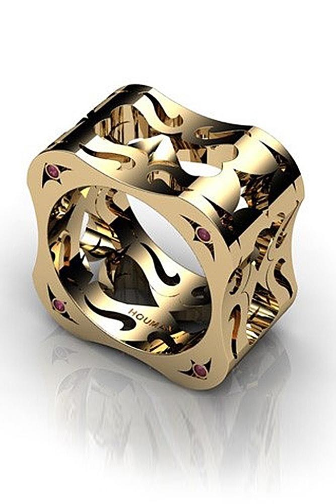 modern engagement rings yellow gold wide square unique