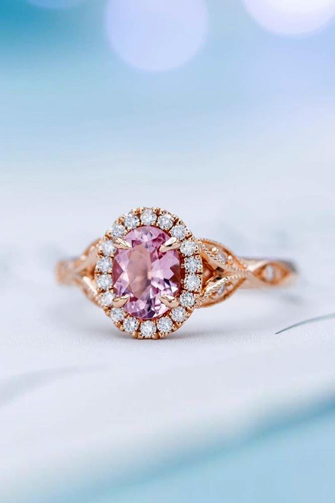 morganite engagement rings rose gold engagement rings halo engagement rings oval rings