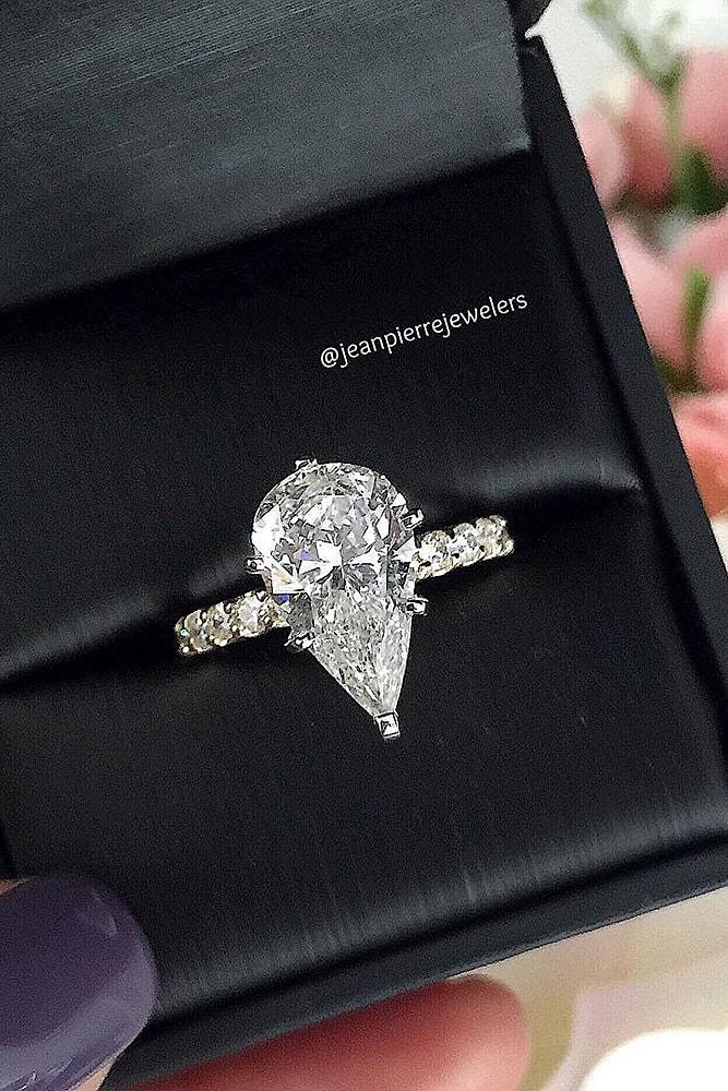 pear shaped engagement rings solitaire engagement rings white gold engagement rings