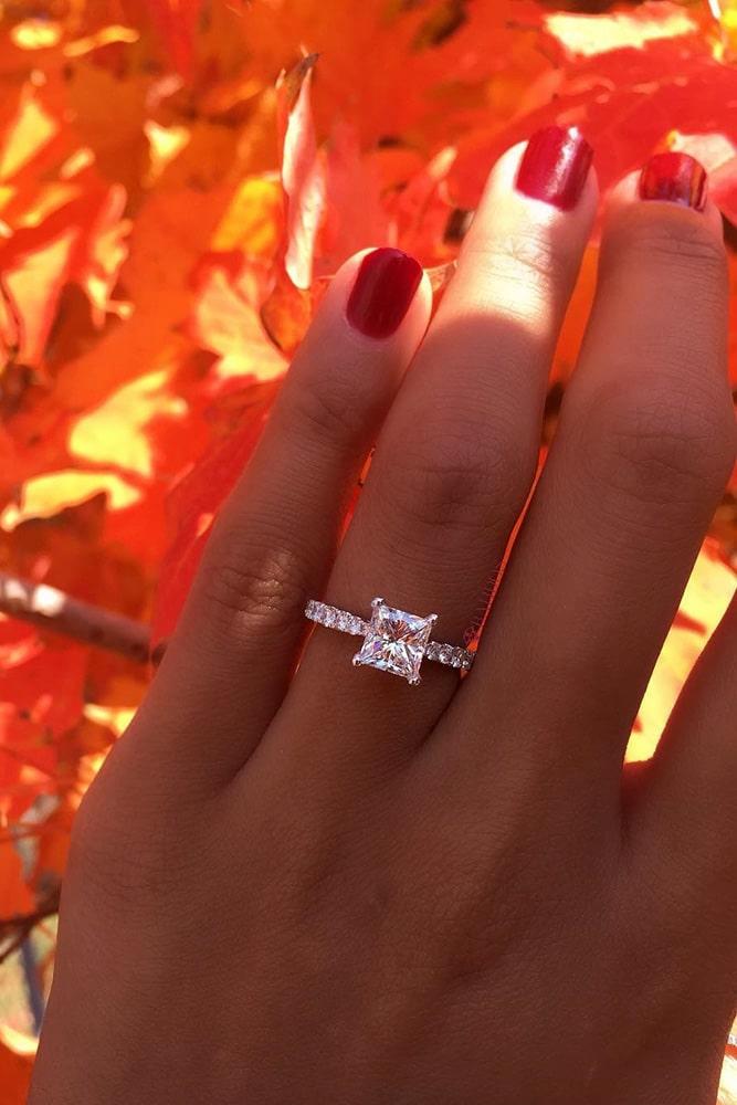 simple engagement rings white gold engagement rings solitaire engagement rings diamond engagement rings princess cut engagement