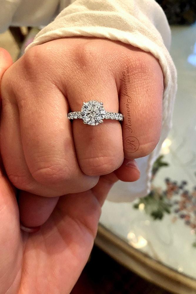 white gold engagement rings classic engagement rings solitaire engagement rings round engagement rings