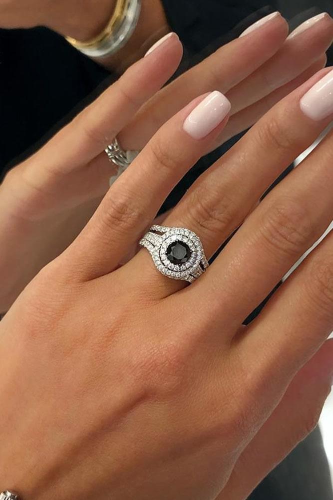 white gold engagement rings unique engagement rings black diamond engagement rings round engagement rings modern engagement rings