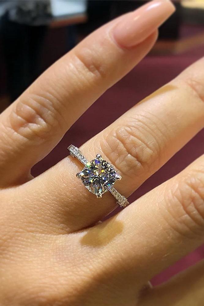 simple engagement rings solitaire engagement rings classic engagement rings white gold engagement rings round engagement rings