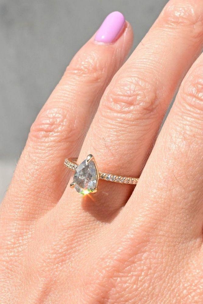 classic engagement rings pear cut classic rings2
